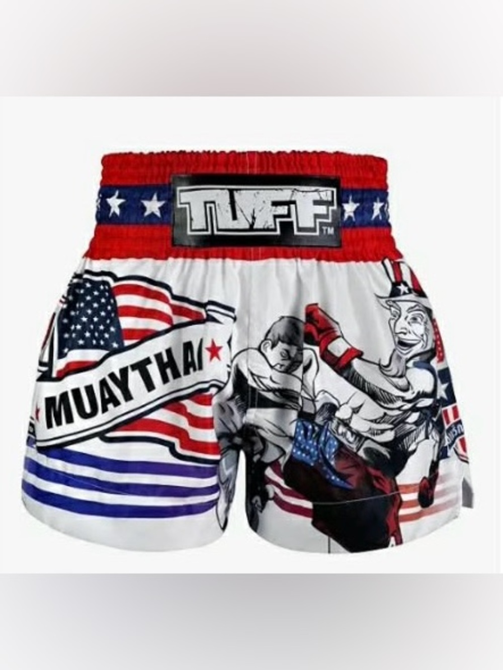 Men's Red, White & Blue Muay Thai Training Shorts XL NWT